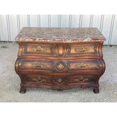 Louis XV Tomb Commode In Walnut