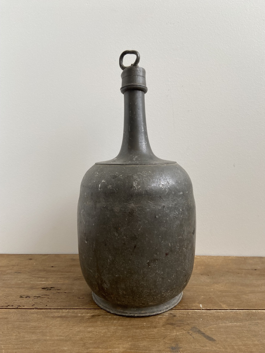 Bottle Called "ferrière" Tin/lead Alloy - South Of France - XVIIIth-photo-2