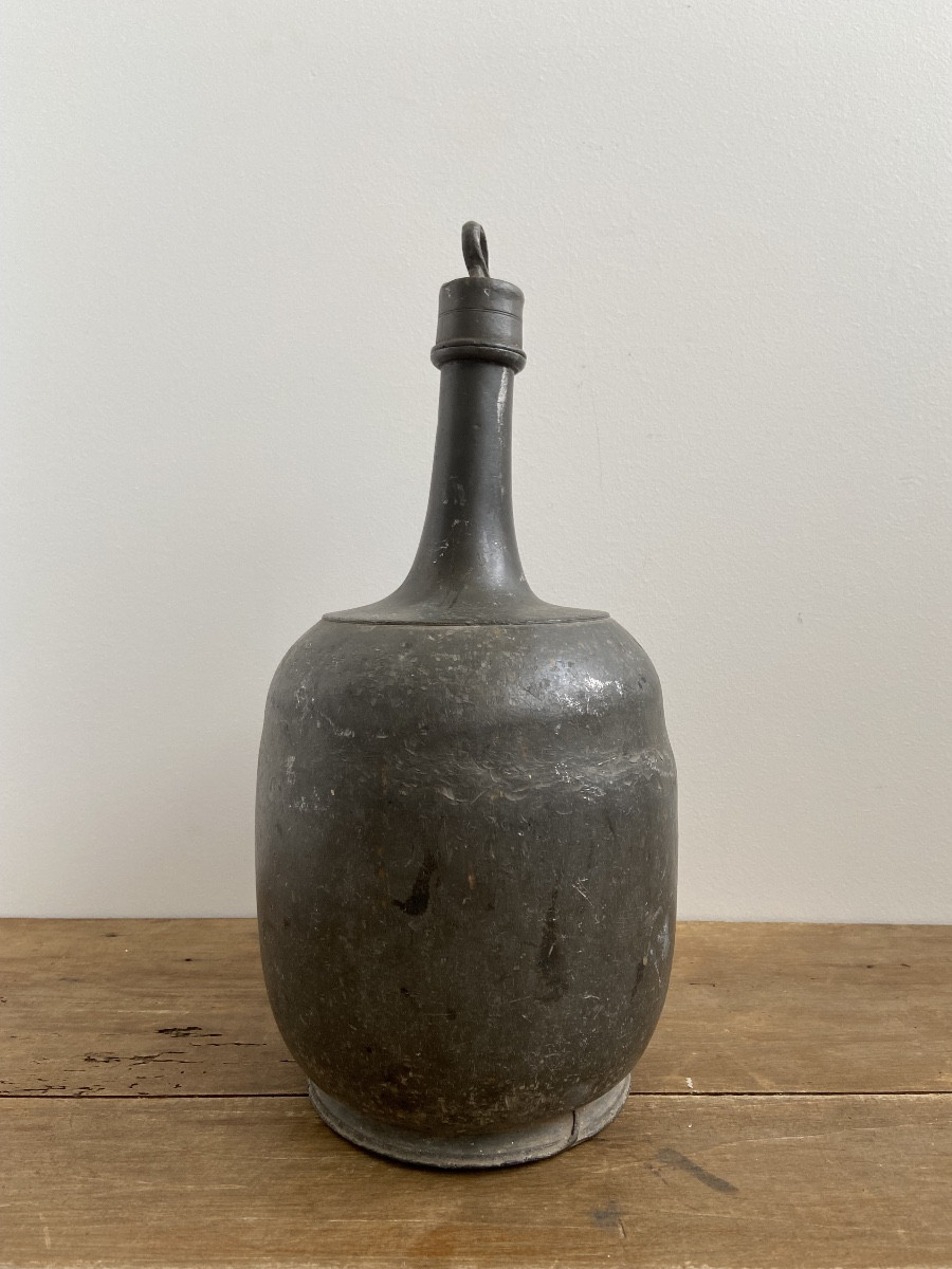 Bottle Called "ferrière" Tin/lead Alloy - South Of France - XVIIIth-photo-4