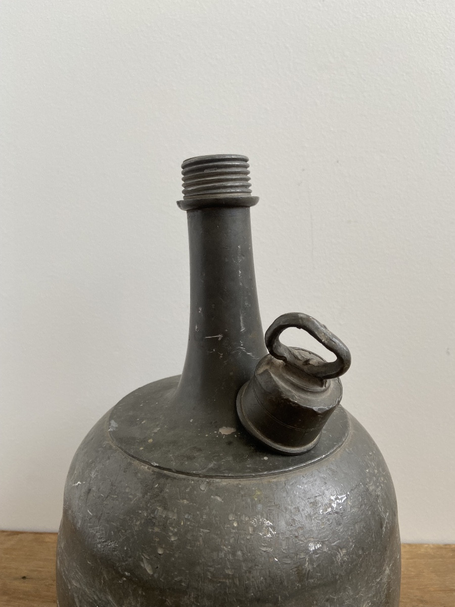 Bottle Called "ferrière" Tin/lead Alloy - South Of France - XVIIIth-photo-2