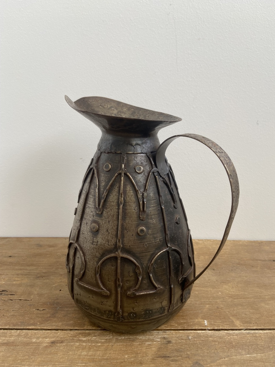 Arts And Crafts: Jug With Alpha And Omega Decor 1900-photo-3