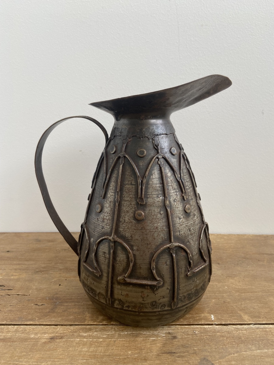 Arts And Crafts: Jug With Alpha And Omega Decor 1900-photo-4