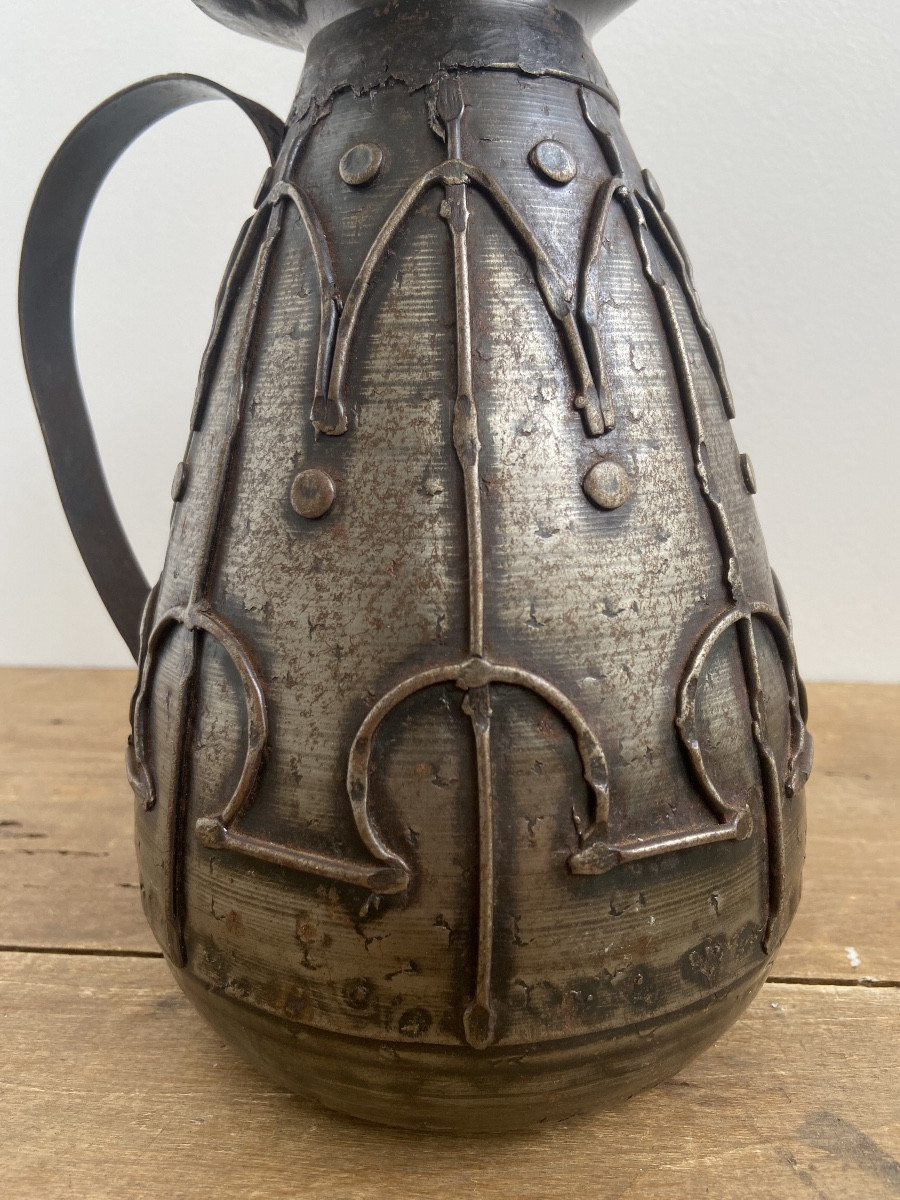 Arts And Crafts: Jug With Alpha And Omega Decor 1900-photo-2