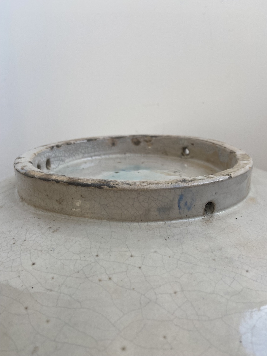 Plat Ghotar Faïence Fès Maroc Fer-blanc 51cm-photo-3