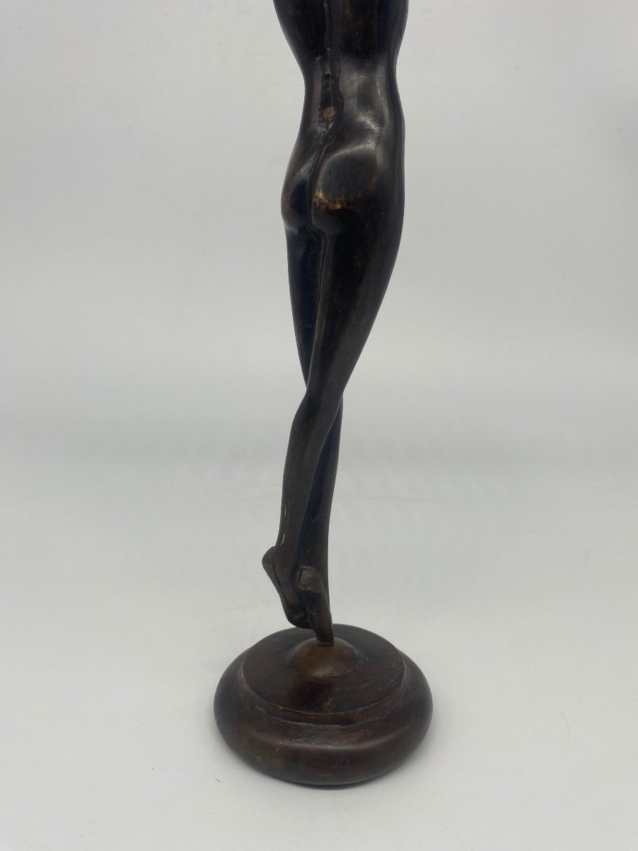 Sujet En Bronze, Femme Nue Par Guido Mariani (1950-2021)-photo-2
