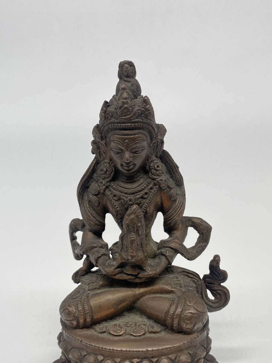 Art d’Asie: Bouddha Amitayus en bronze, Tibet-photo-1