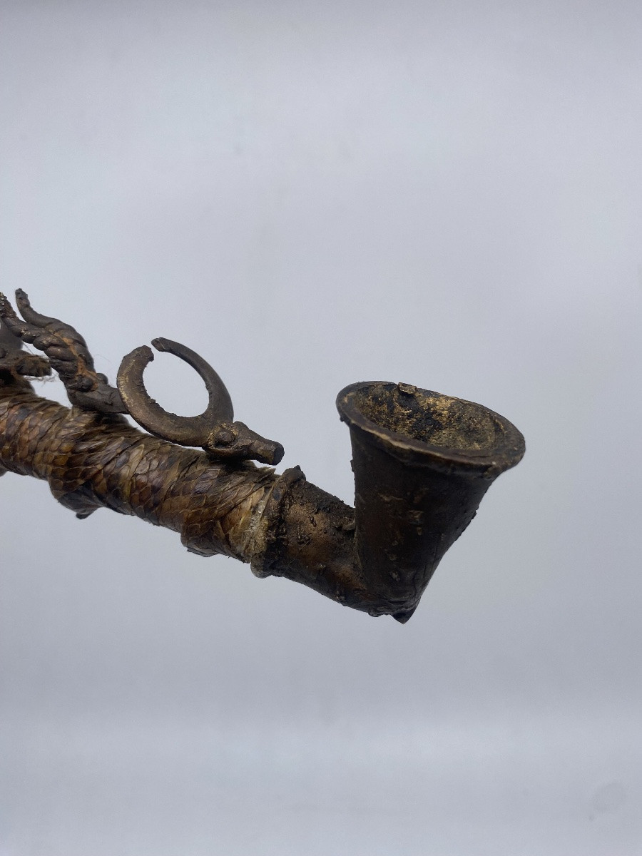 Afrique: Sénoufo Pipe à tabac cérémonielle-photo-4