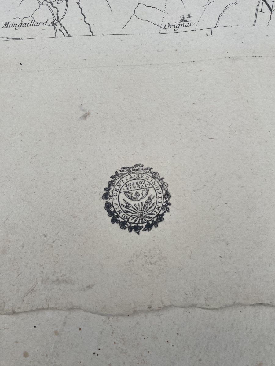 Carte de diocèse, Comminges Nord, gravure papier vergé xviii Cassini -photo-6