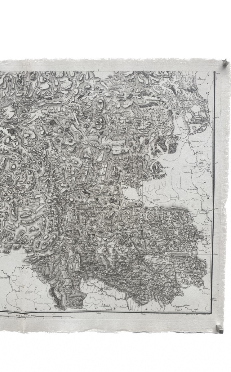 Carte de diocèse, Mende sud, gravure papier vergé xviii, Aldring Bourgoin Cassini-photo-3