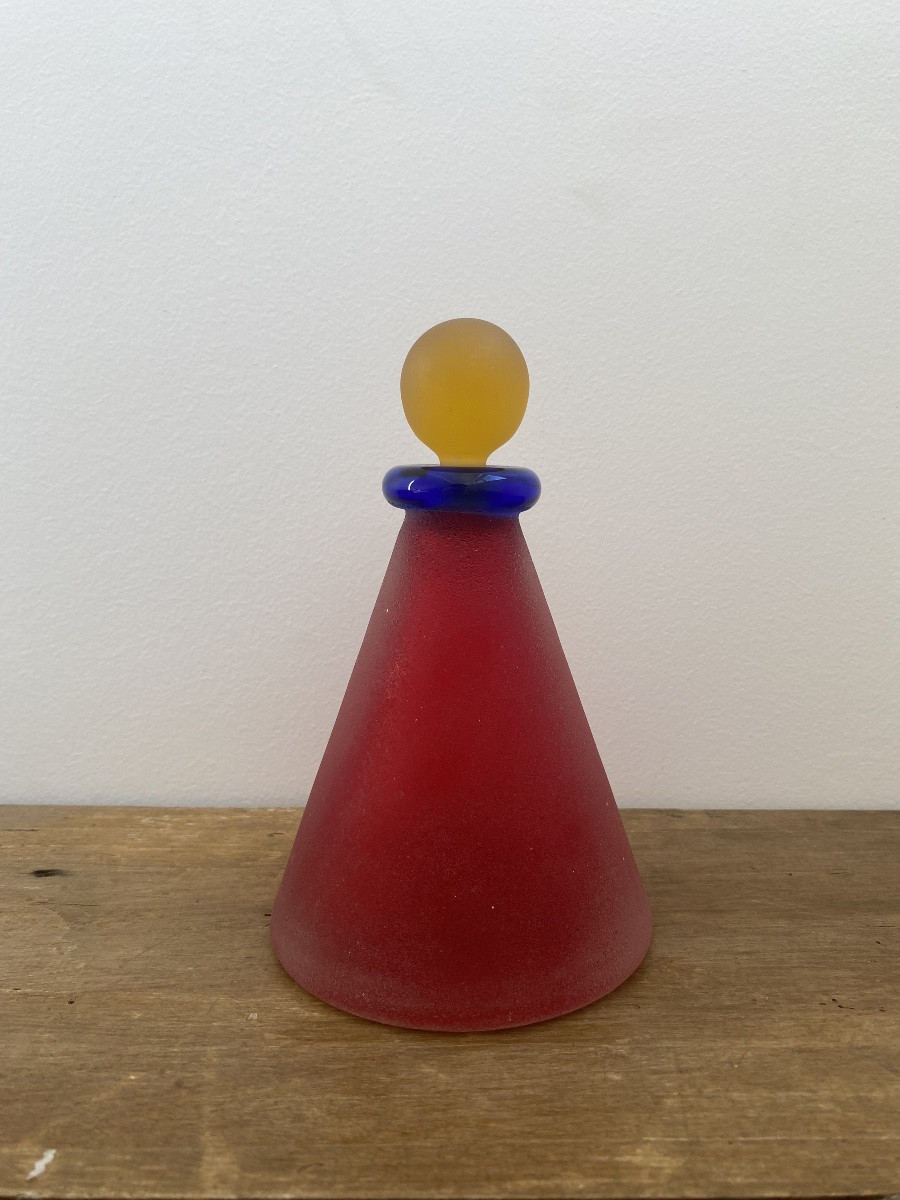 Flacon à parfum tricolore, verre de Murano, Franco Moretti-photo-2