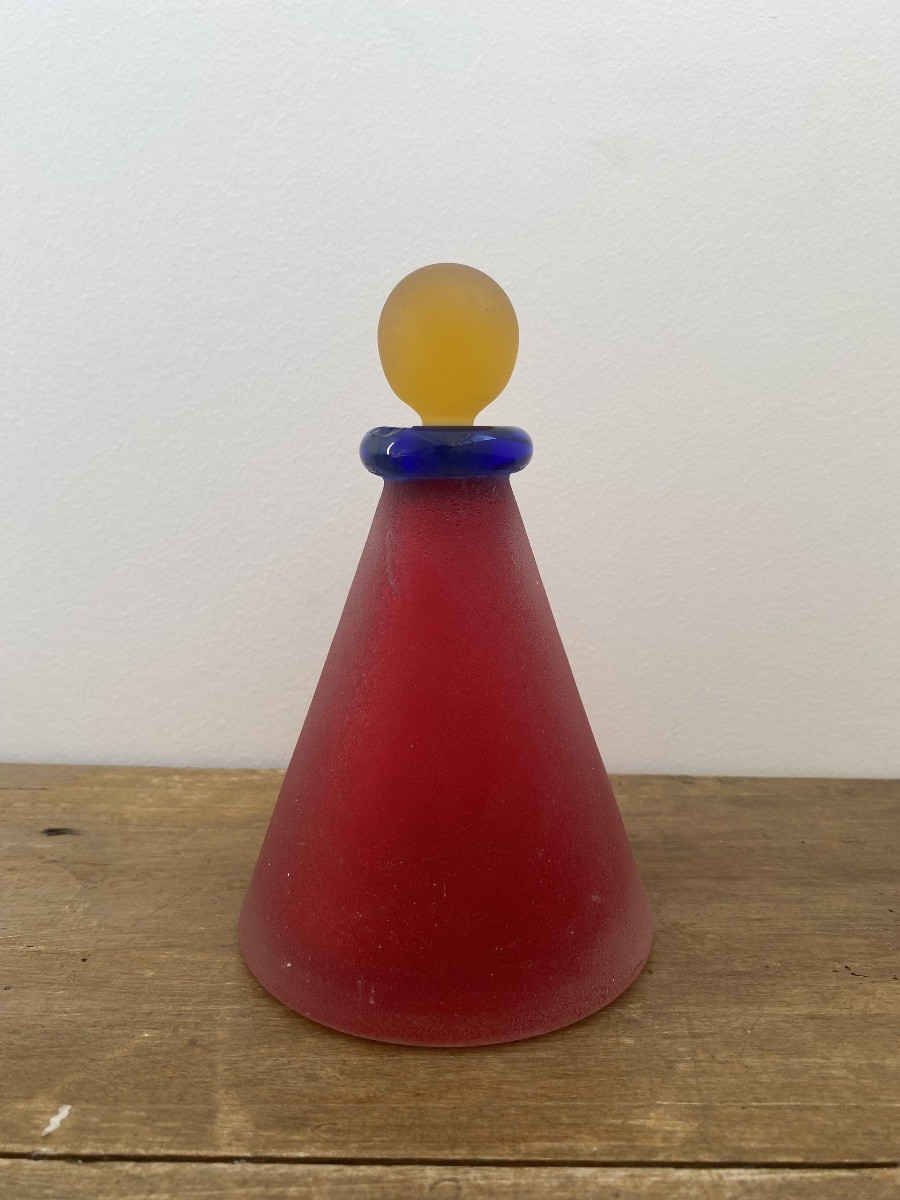 Flacon à parfum tricolore, verre de Murano, Franco Moretti-photo-3