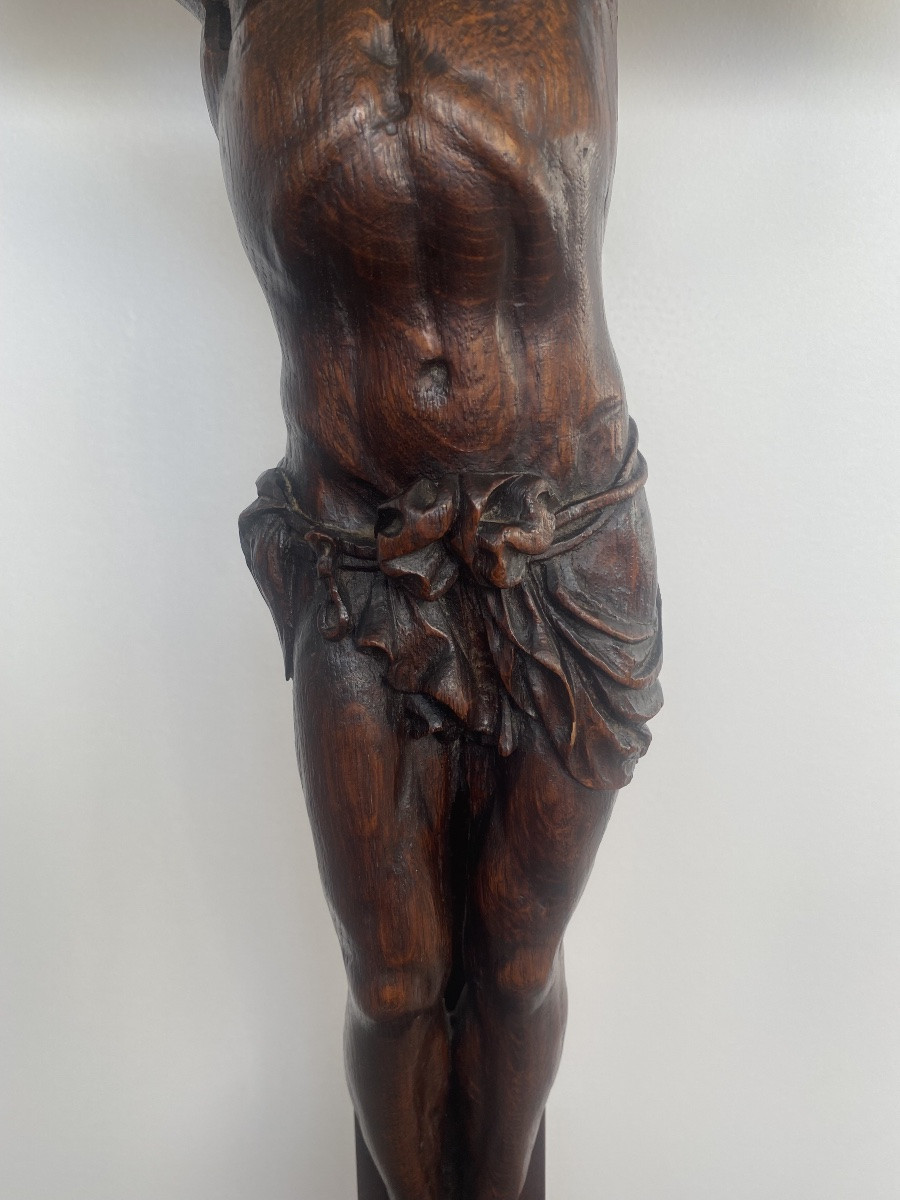 Crucifix en chêne, 105cm, France 19ème-photo-4