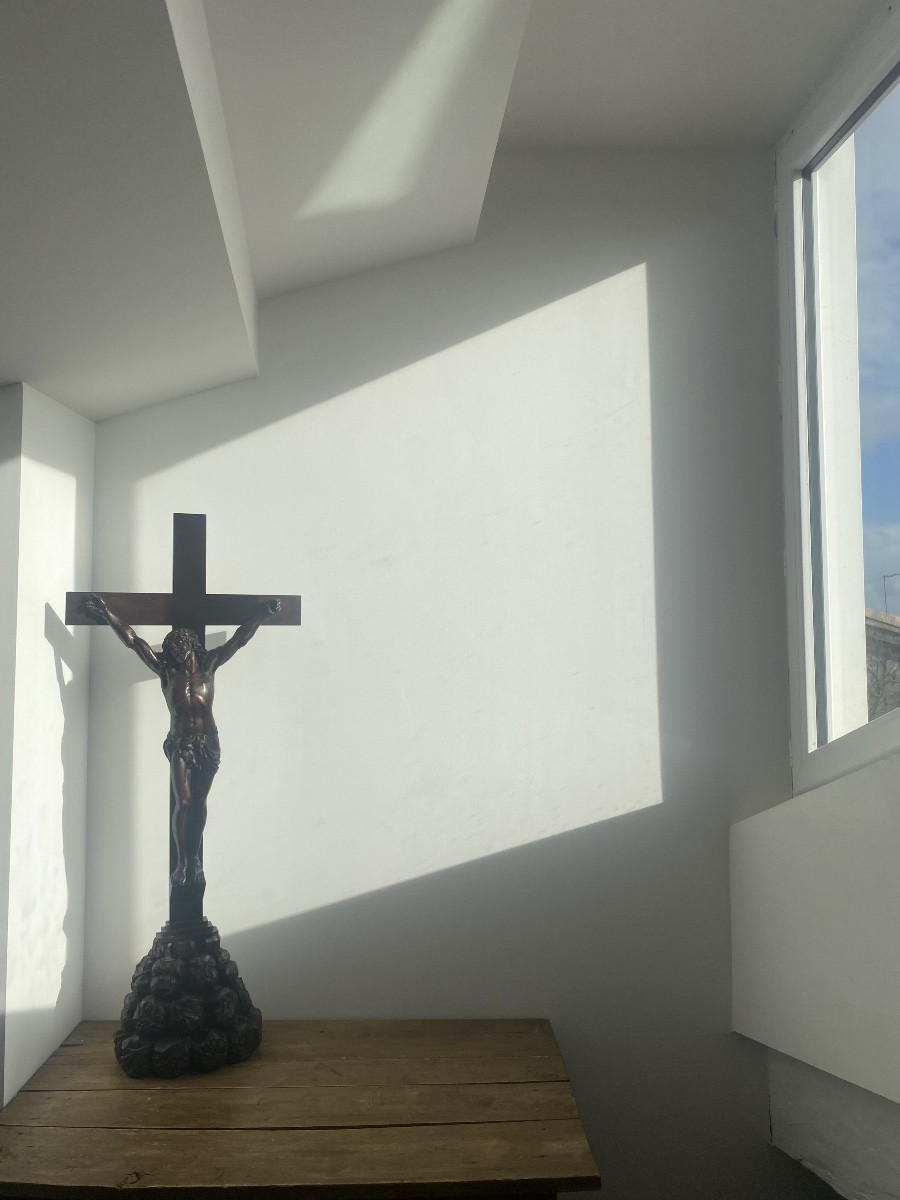 Crucifix en chêne, 105cm, France 19ème-photo-8