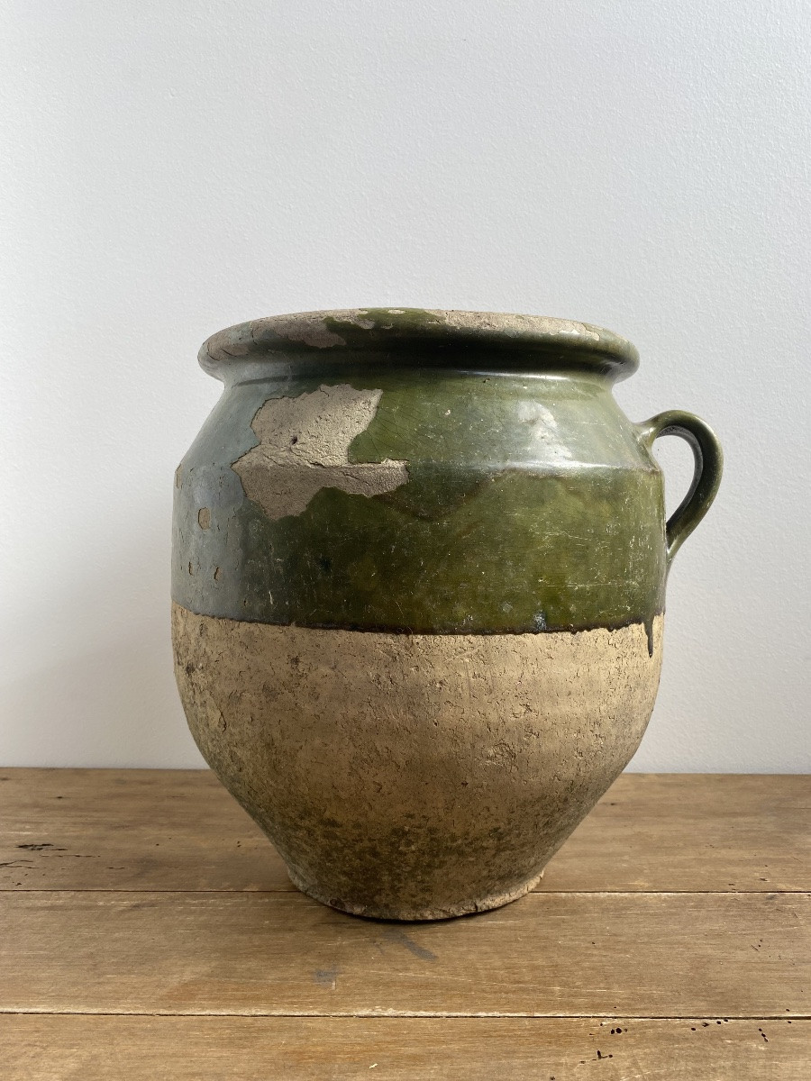 Pot à graisse, vernissée glaçure vert, Sud Ouest de la France-photo-2
