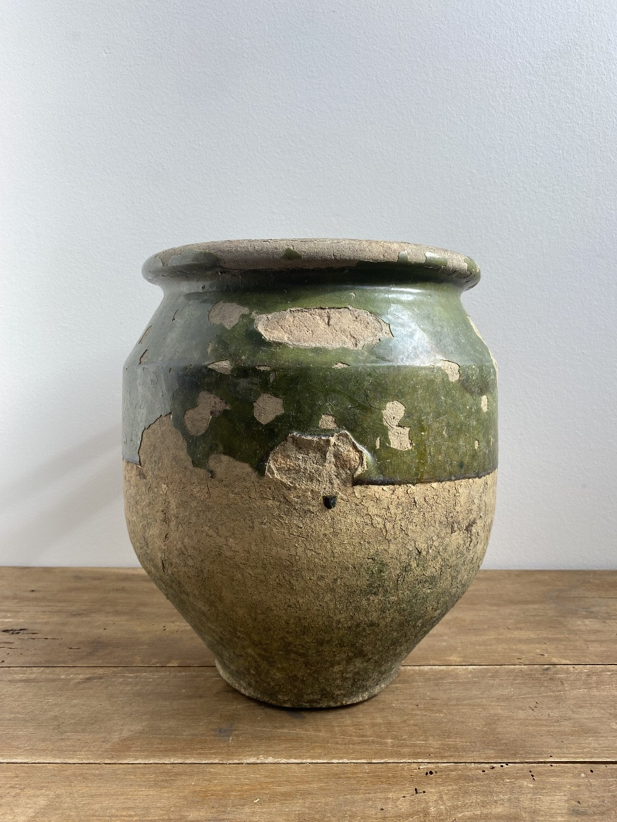 Pot à graisse, vernissée glaçure vert, Sud Ouest de la France-photo-3