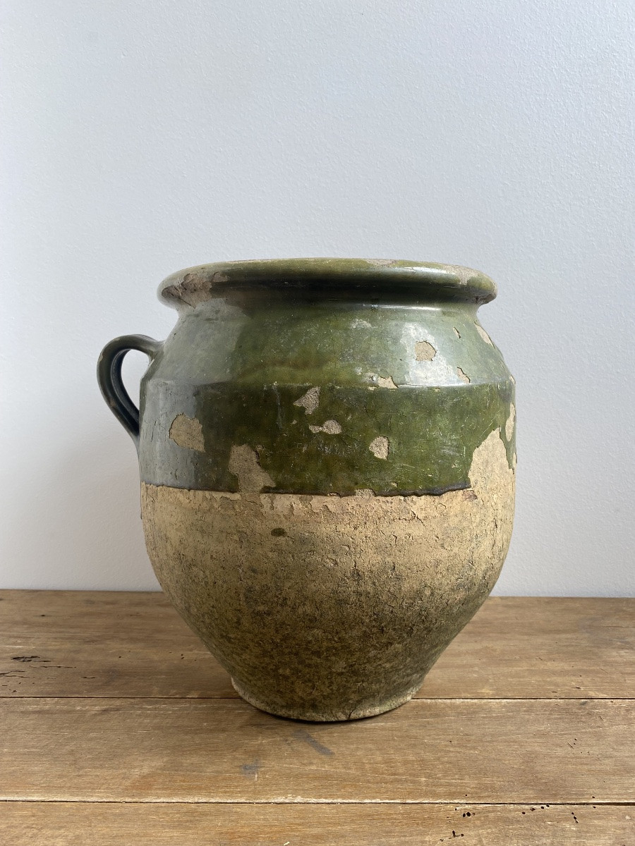 Pot à graisse, vernissée glaçure vert, Sud Ouest de la France-photo-4