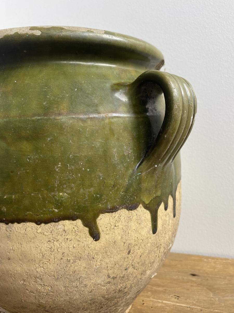Pot à graisse, vernissée glaçure vert, Sud Ouest de la France-photo-2