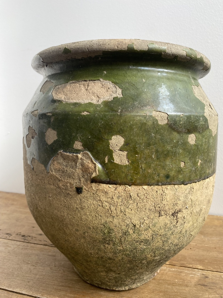 Pot à graisse, vernissée glaçure vert, Sud Ouest de la France-photo-3