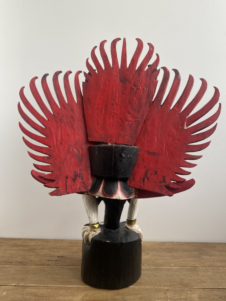 Garuda, bois polychrome, Bali Indonésie-photo-4