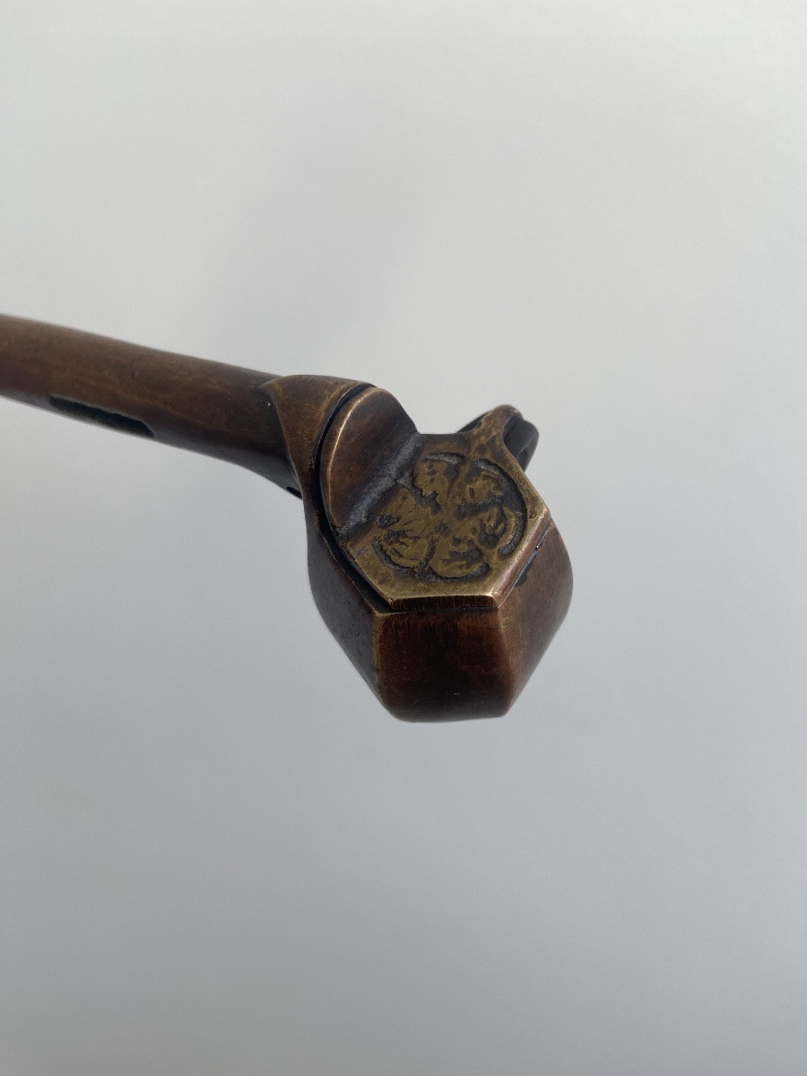 Yatate, encrier en bronze, Japon ère Edo-photo-3