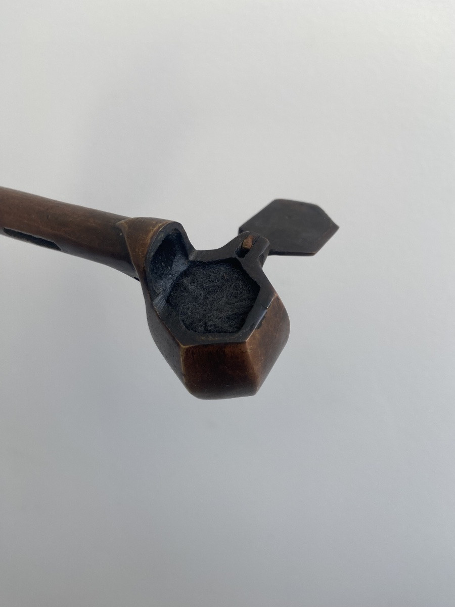 Yatate, encrier en bronze, Japon ère Edo-photo-4