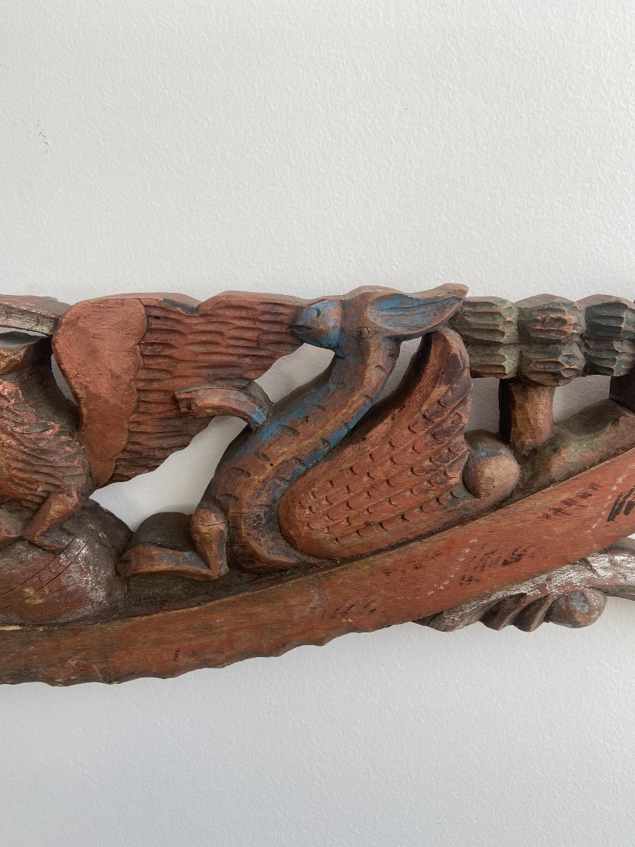 Cart Element, Sicilian Woodwork, Folk Art-photo-4