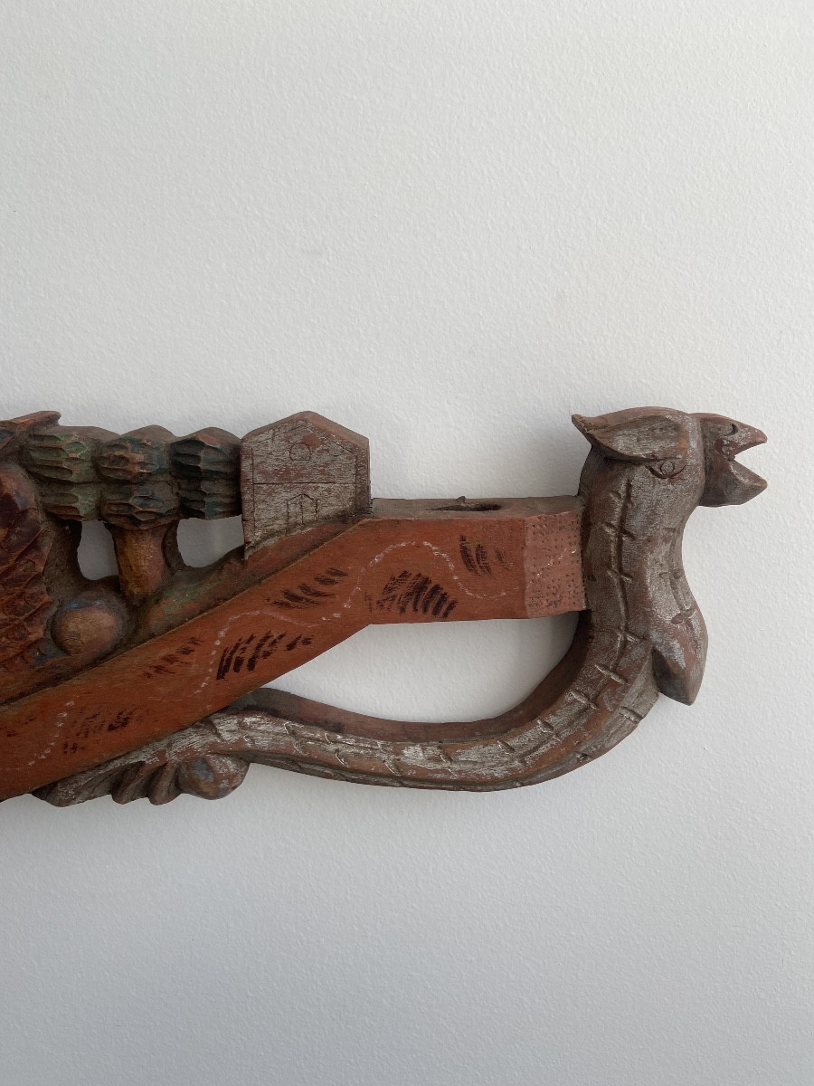 Cart Element, Sicilian Woodwork, Folk Art-photo-5