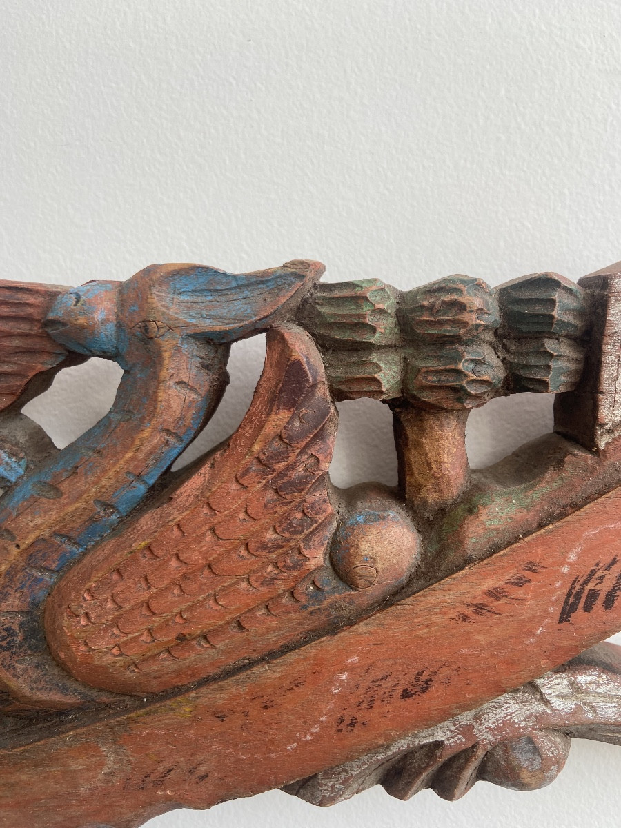 Cart Element, Sicilian Woodwork, Folk Art-photo-6