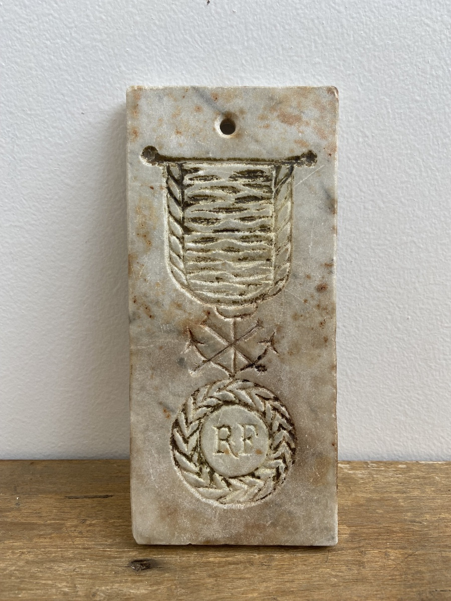 Plaque de marbre, médaille militaire, France 19ème
