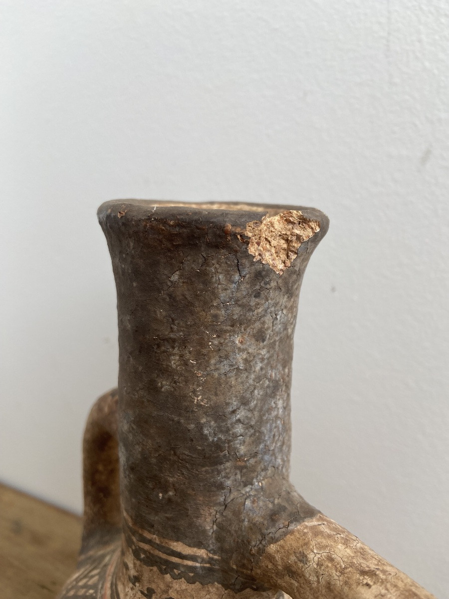 Poterie Ideqqi, Jarre/Cruche double, Berbère Kabyle-photo-4