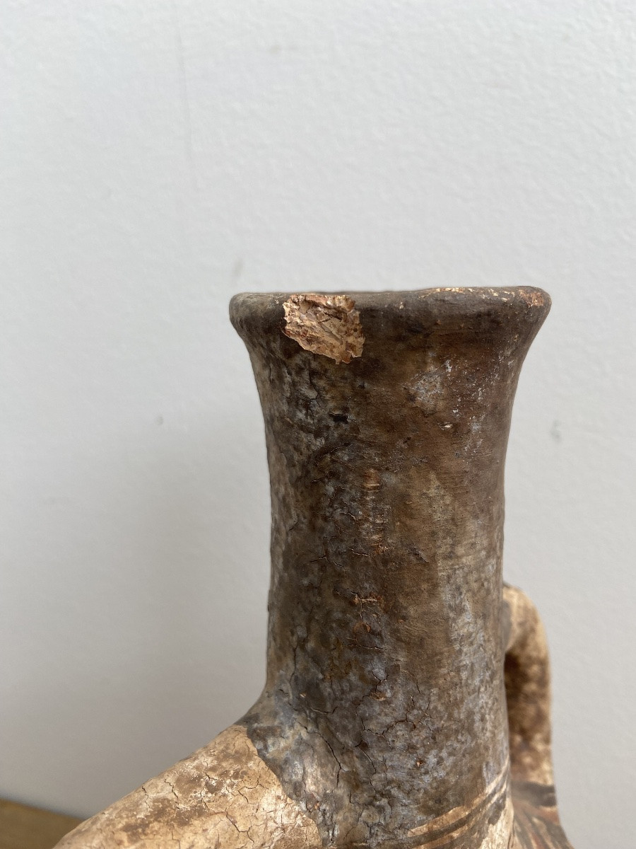 Poterie Ideqqi, Jarre/Cruche double, Berbère Kabyle-photo-5