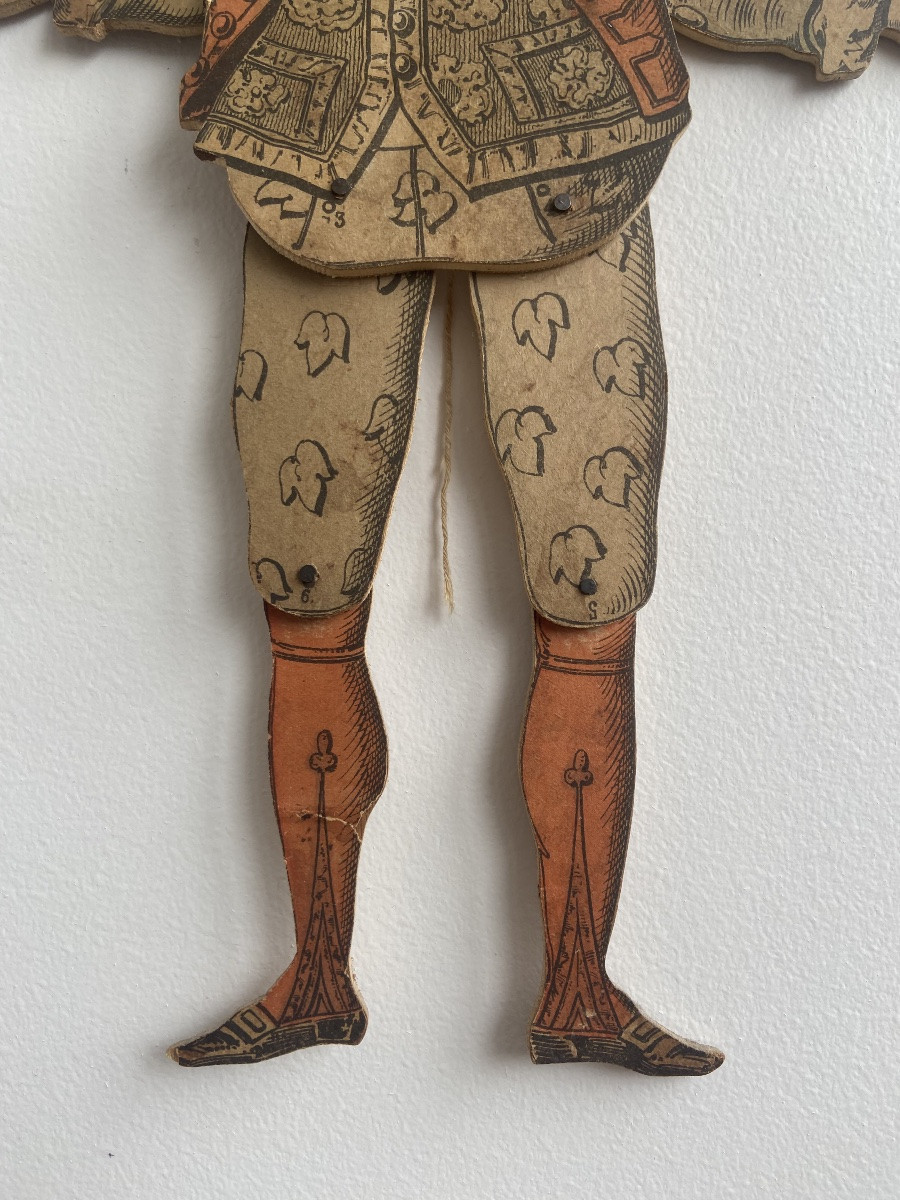 Wooden Puppet, Commedia Dell'arte Character, France, Late 19th Century-photo-3