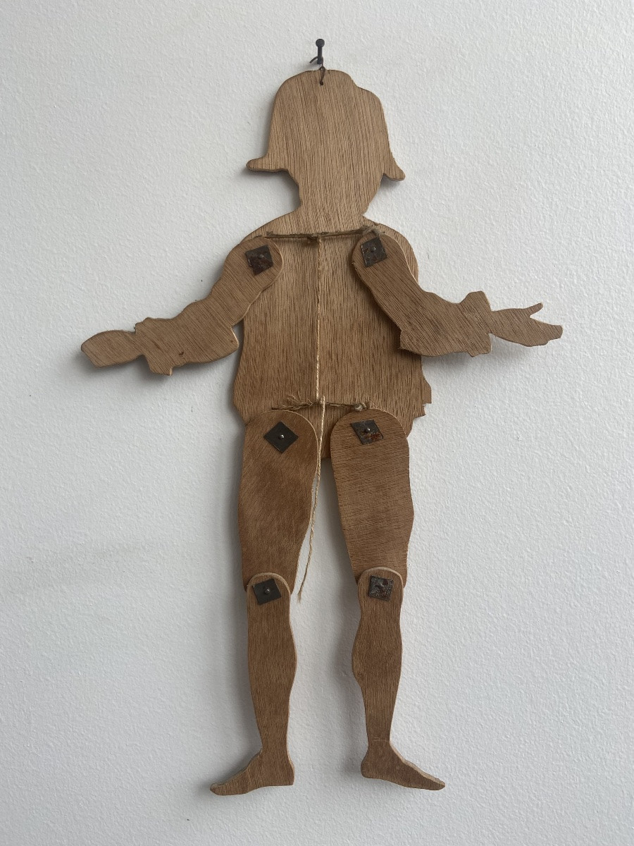 Wooden Puppet, Commedia Dell'arte Character, France, Late 19th Century-photo-1
