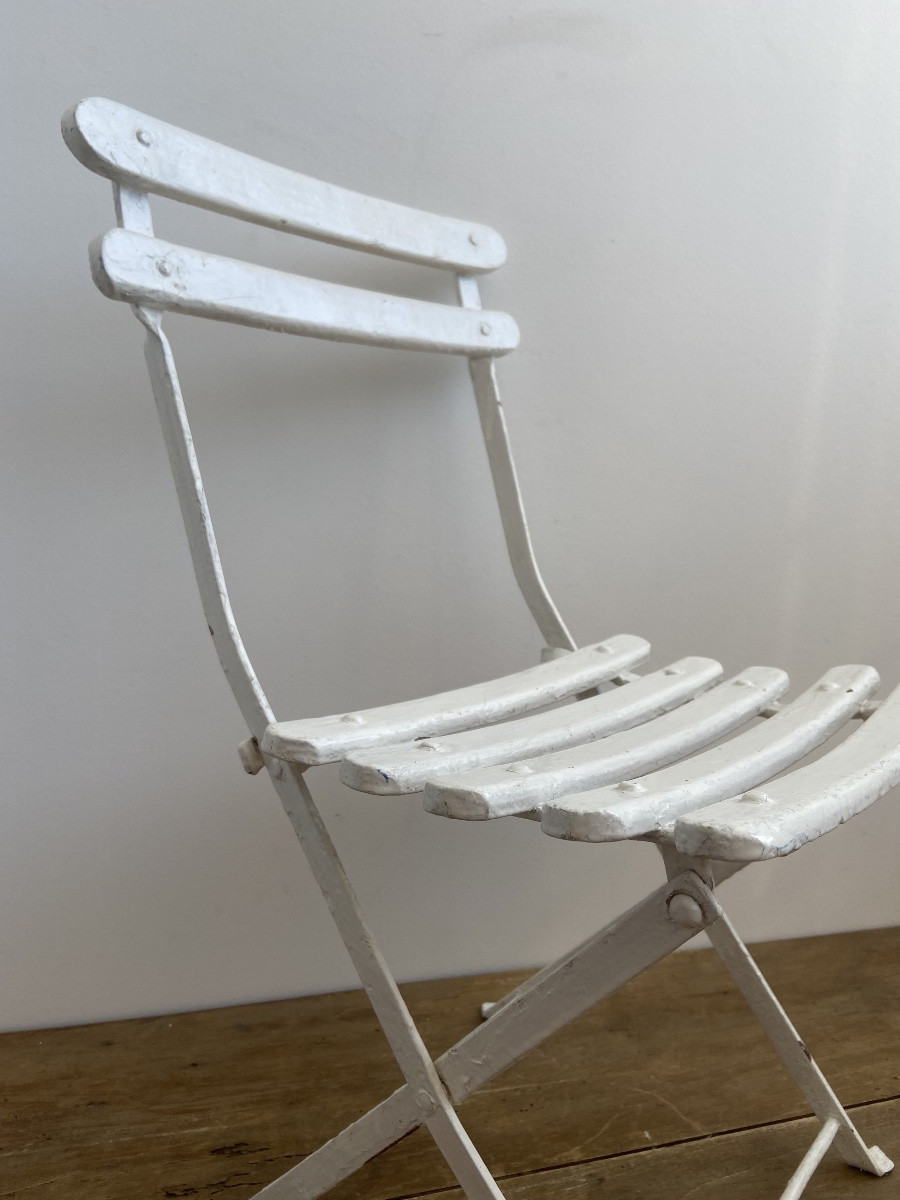 Paire de chaise de salon de jardin pour enfants, France 20ème-photo-2