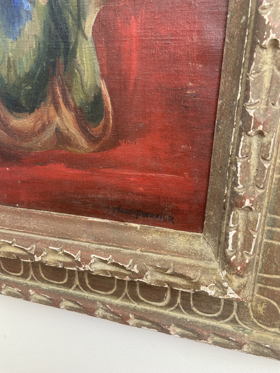 Huile sur panneau, Gabriel FOURNIER (1893-1963), Nature Morte, Fauvisme-photo-1