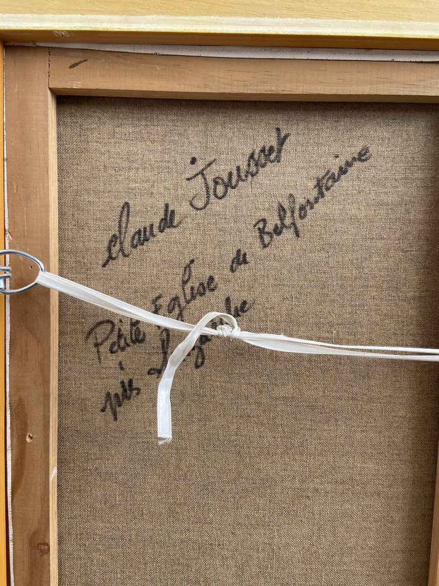 Oil On Canvas: Claude Jousset (1935-), « petite église De Bellefontaine Près Luzarche »-photo-3