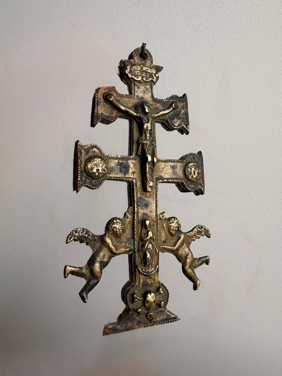 Caravaca Cross - Chased Bronze - Spain, 17th/18th Century