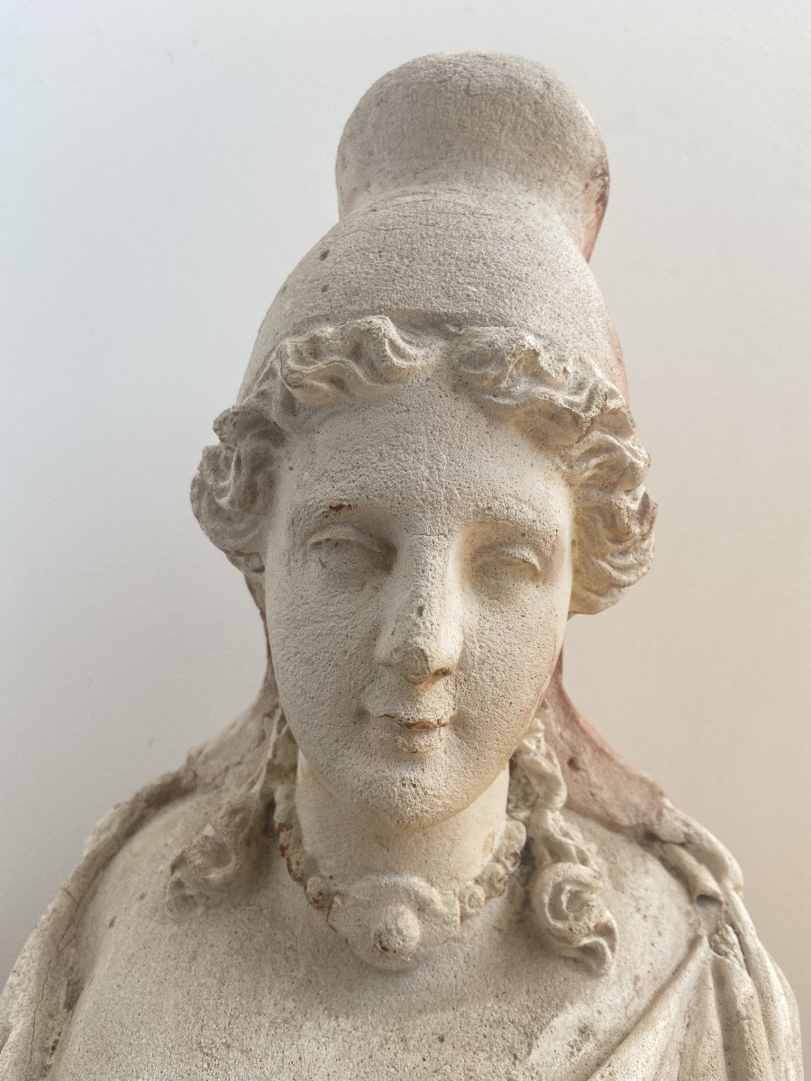 Bust Of Marianne, In Plaster, IIIrd Republic France Late 19th Century-photo-1