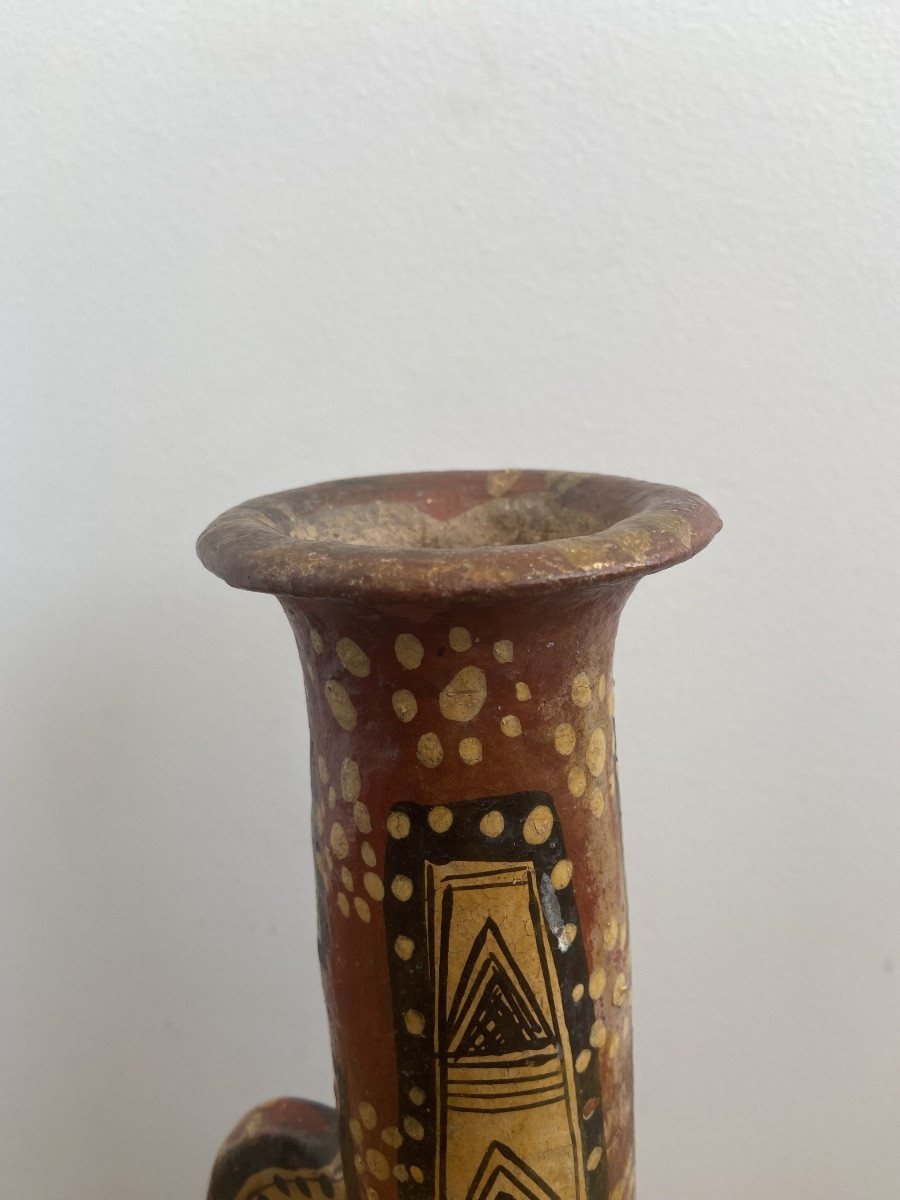 Cruche Poterie Ideqqi à long col, Kabylie Algérie-photo-1