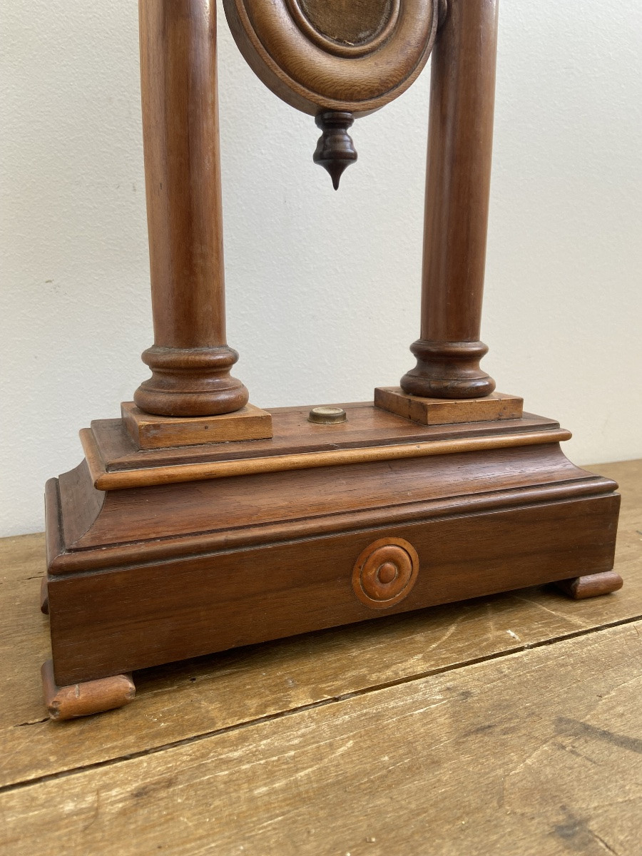 Porte-montre à gousset en bois, portique, France 19ème-photo-1
