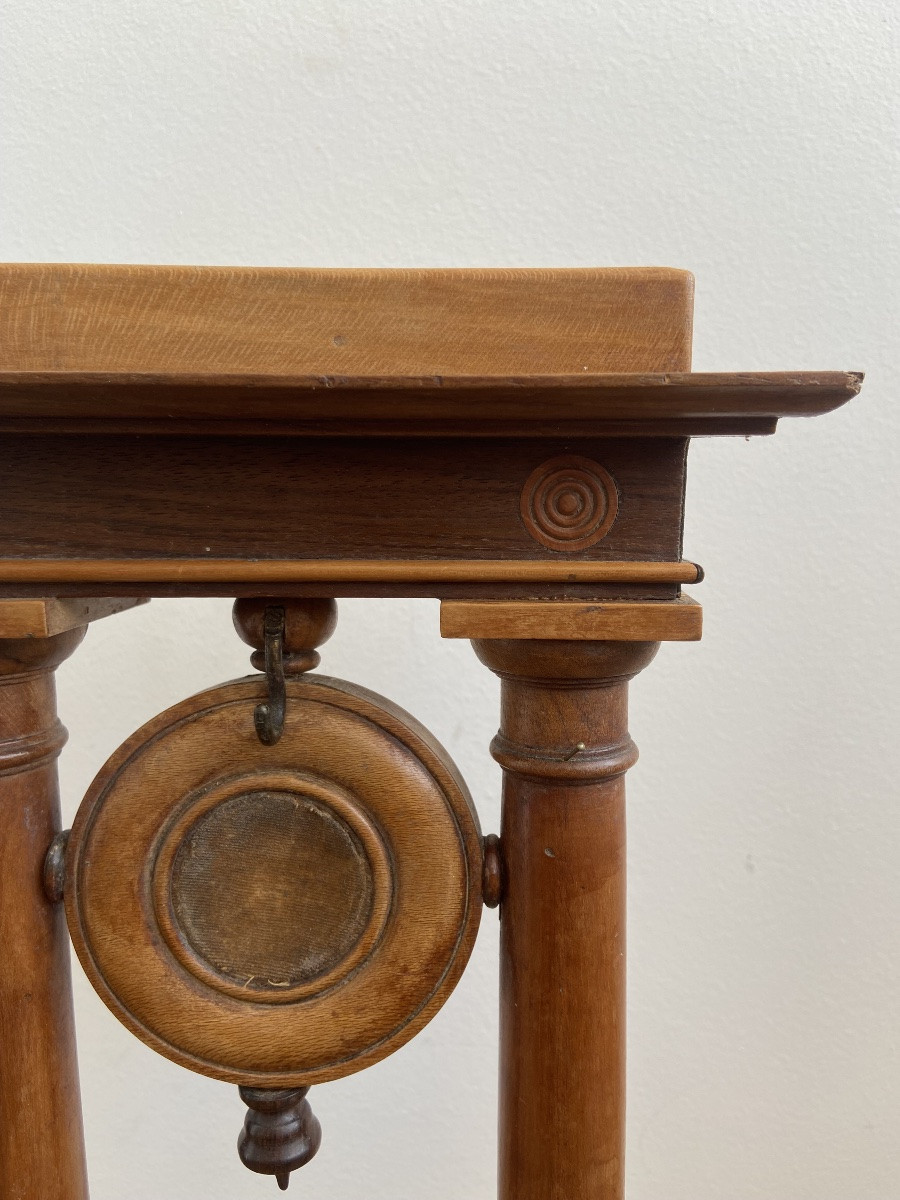 Porte-montre à gousset en bois, portique, France 19ème-photo-2