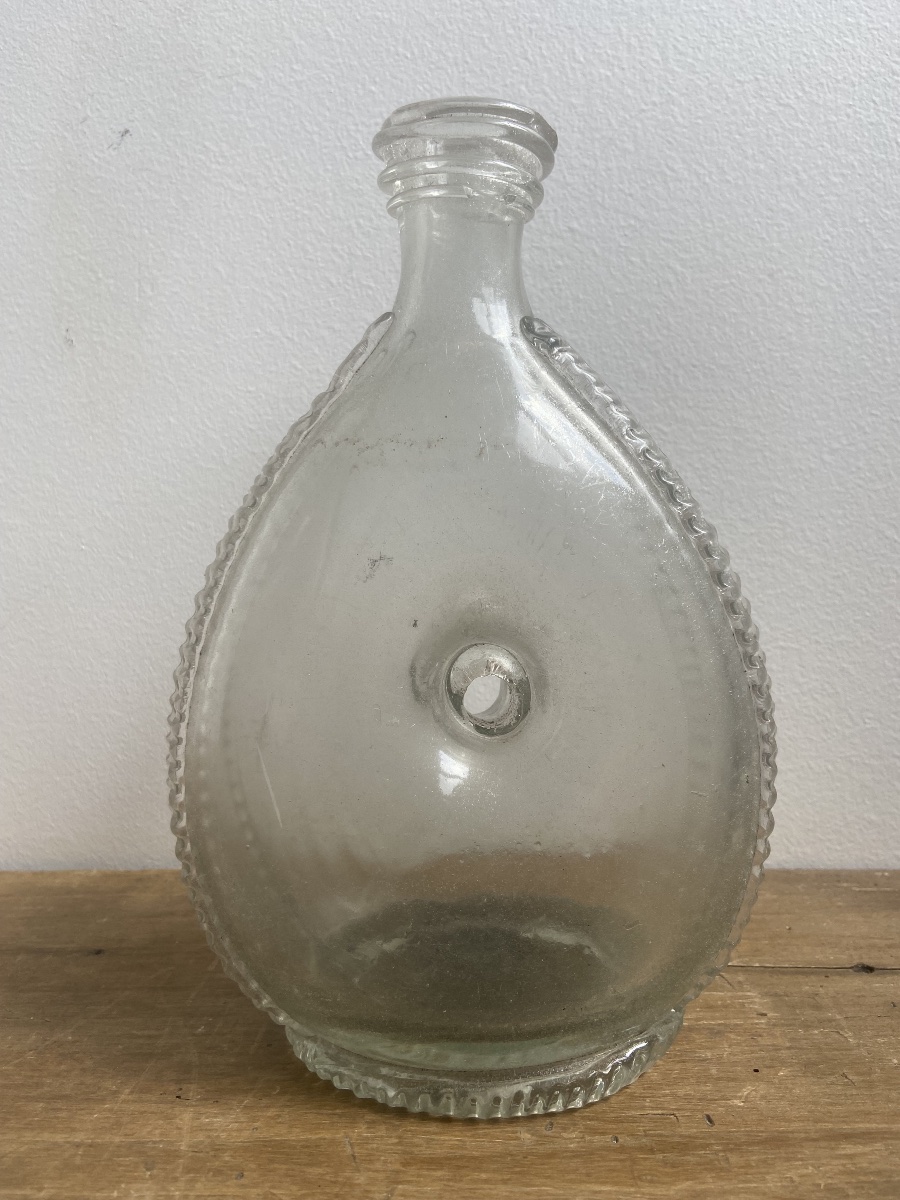 18th-century Glassware: Ring-shaped Flask, Blown Glass, France-photo-3