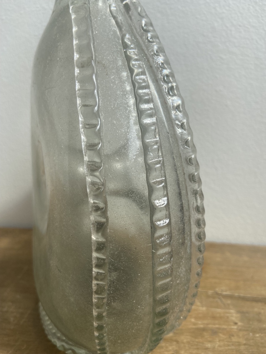 18th-century Glassware: Ring-shaped Flask, Blown Glass, France-photo-4