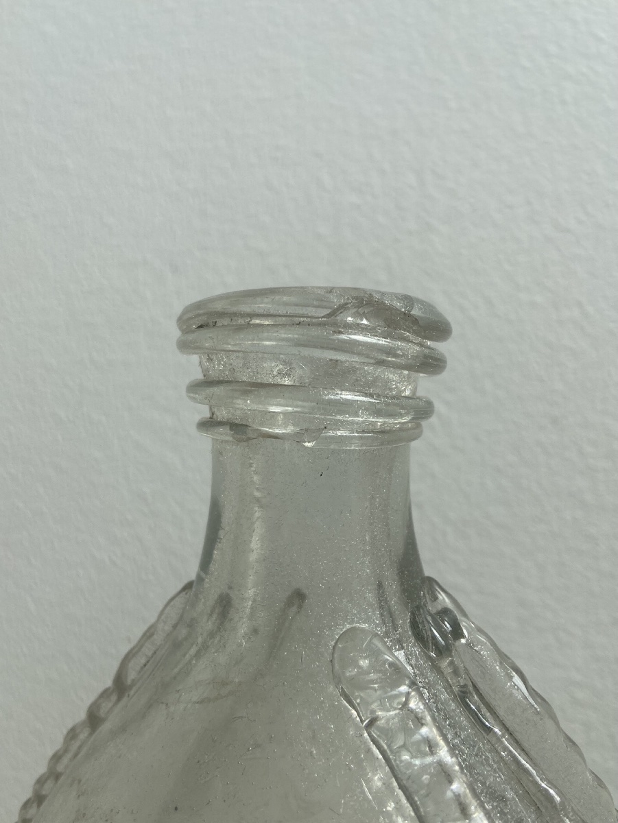 18th-century Glassware: Ring-shaped Flask, Blown Glass, France-photo-2