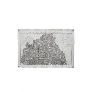 Carte de diocèse, Mende Nord, gravure papier vergé xviii Cassini