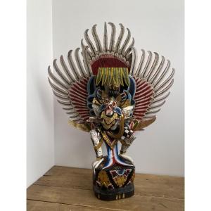 Garuda, bois polychrome, Bali Indonésie