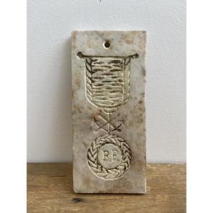 Marble Plaque, Military Medal, France 19th