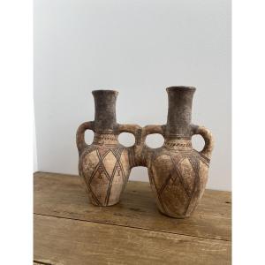 Ideqqi Pottery, Double Jar/jug, Kabyle Berber