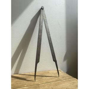 Stonemason’s Compass, Goldenberg, Cast Steel, France, Early 20th Century