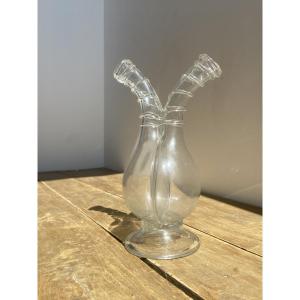 18th-century Glassware: Oil And Vinegar Set, France